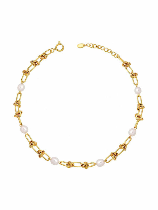 Charmy Choker από Επιχρυσωμένο Ατσάλι με Πέρλες