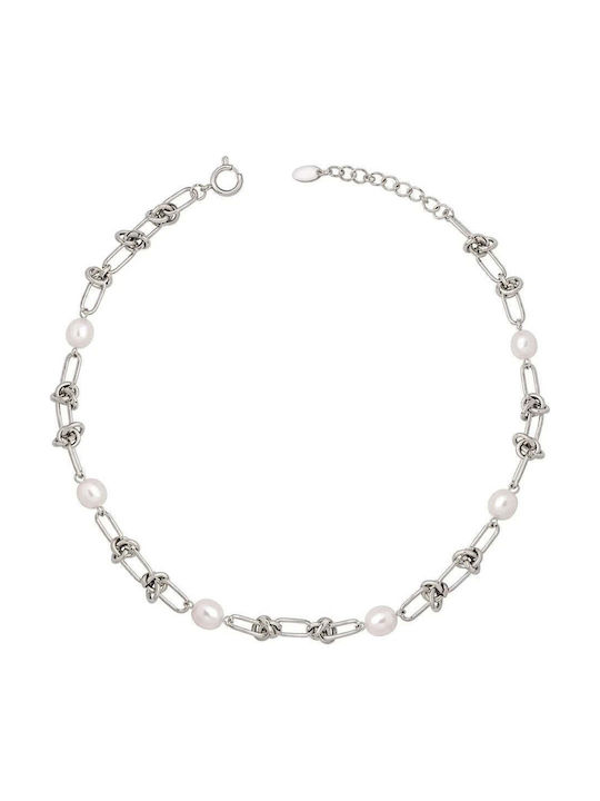 Charmy Choker από Ατσάλι με Πέρλες