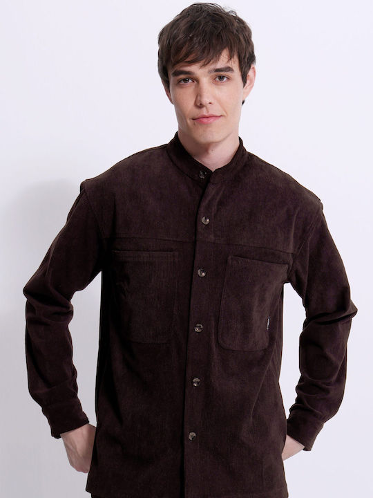 Tresor Long Sleeve Brown Shirt