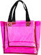 Stadium Transparent Plastic Beach Bag Pink