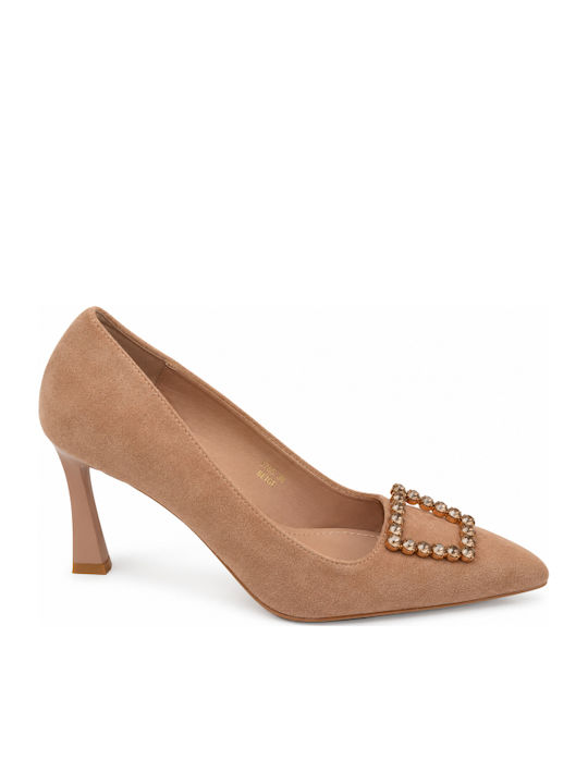 High Heel Beige Pumps WI-1748-27HH-Beige