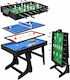 Relaxdays Подова Маса за Air Hockey Мултиигрова Дървена Сгъваема