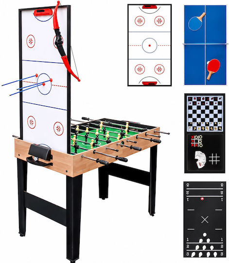 Relaxdays Επιδαπέδιο Air Hockey Πολλαπλών Παιχνιδιών Ξύλινο