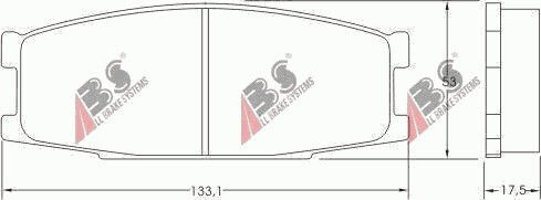 Bremsbeläge Mitsubishi Canter 86–96 Vorderachse Mb295690