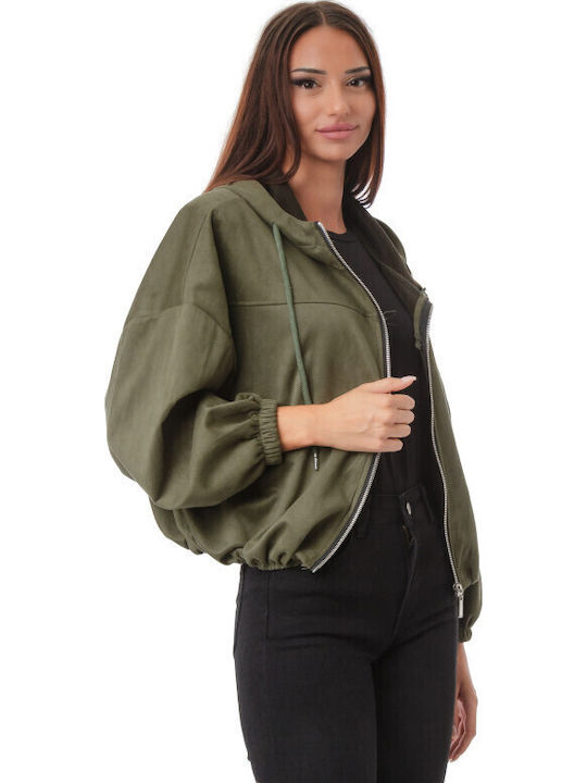 Silia D Crop-Wildleder-Damenjacke für den Winte...