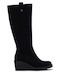 Wildleder Damenstiefel Schwarz