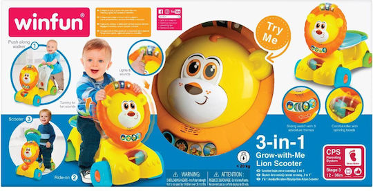 Winfun Ζωάκι Ride On για 12+ μηνών με Ήχους Πολύχρωμο