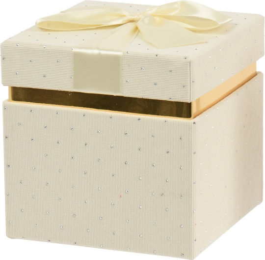 Kaemingk Подаръчна Кутия, Бежова, 15.5x15.5x15.5 см