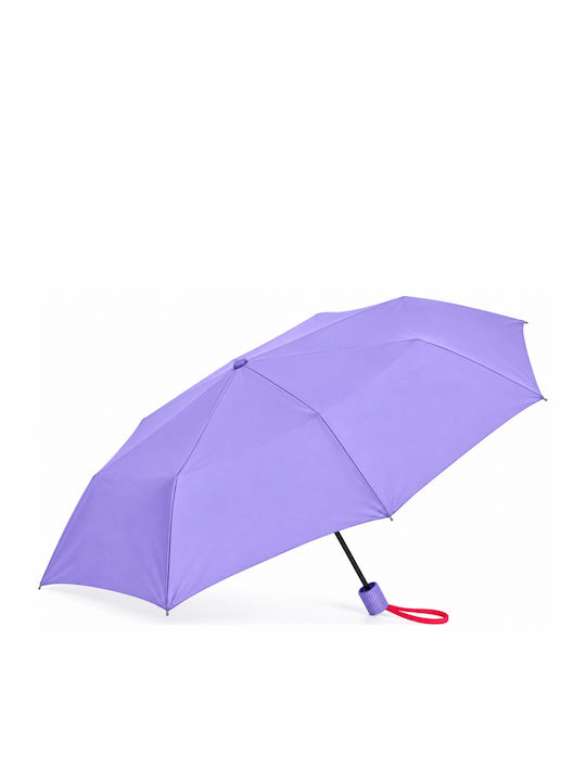Rain Αντιανεμική Ομπρέλα Βροχής Σπαστή Μωβ