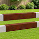 Garden Border Edging 2 Pcs 100 x 15 x 15 cm 8012974 Rusty
