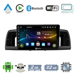 Vencore 3236-10007-0254b Multimedia-Display Android 15 9" 9109a Mtk6762 Octa-Core 2 GB/32 GB IPS Frontblende CarPlay Android Auto Unterstützung Für Rückfahrkamera AHD Toyota Corolla 2002–2006 – Schwarz 3236-10007-0254b