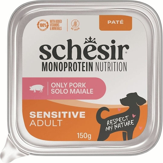 Schesir Diät-Nassfutter für Hunde mit Schweinefleisch und Fleisch 150 g