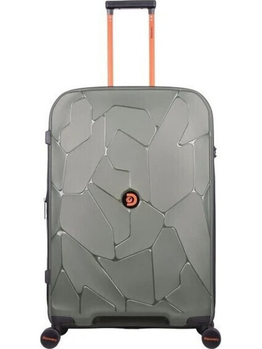 Discovery Large Khaki Travel Suitcase Height 75 cm