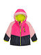 Fisw 31 Waterproof Short Kids’ Coat, Windproof, Lined & Hooded, Pink