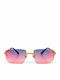 Unisex Γυαλιά Ηλίου με Μεταλλικό Σκελετό Gold / Pink Blue Ντεγκραντέ