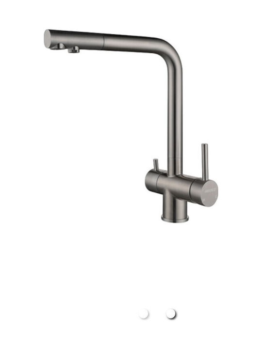 Higold Countertop Kitchen Faucet with Pull-Out Spray Grey