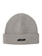 Căciulă Bărbătească Beanie cu Tricotaj Rib în Culoare Gri