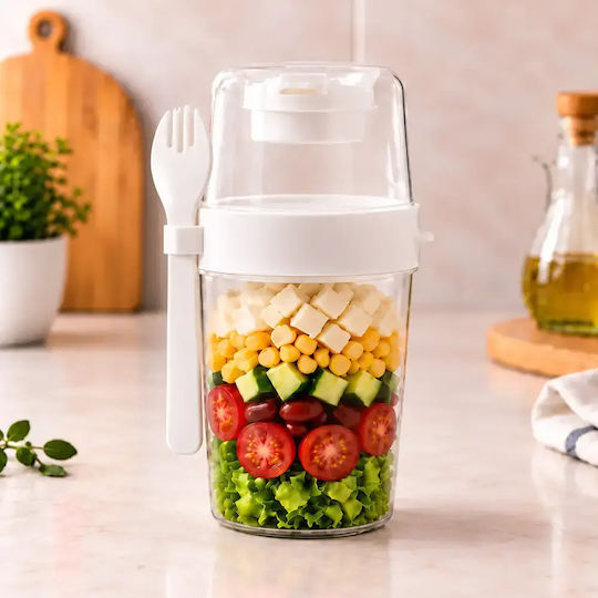 Pandaboo Weißer Kunststoff-Lunchbehälter für Kinder