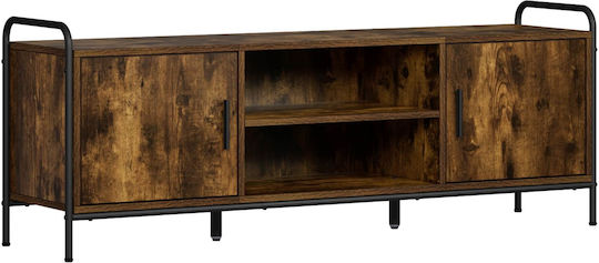 TV Stand Smoked Oak Wood 133x33x50 cm