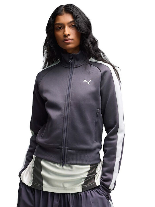 PUMA T7 Always On Damen-Trainingsjacke Grau