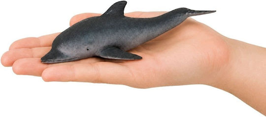 Leantoys Realistic Soft Rubber Dolphin Figure TPR Dark Grey 17.5 Cm