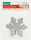Craft with Fun Christmas Decorative Element for DIY Crafts Silver 2 Pieces
