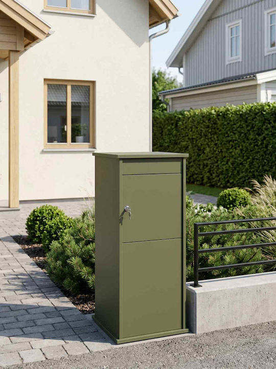 vidaXL Γραμματοκιβώτιο Εξωτερικού Χώρου Inox σε Πράσινο Χρώμα 50x52x100cm