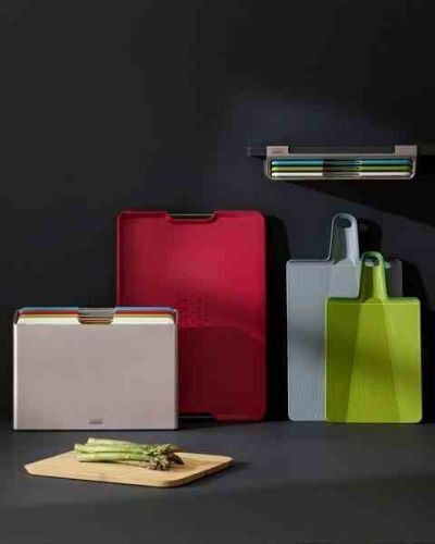 Joseph Joseph Cut&carve Plus Set Schneidebrett aus Kunststoff Rot 4 Stück