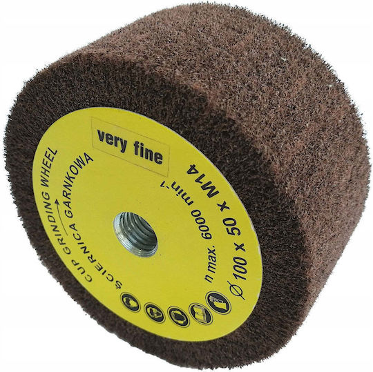Glob Κυλινδρικός Τροχός Λείανσης 100x50mm Σπείρωμα M14 Μη Υφασμένο Υλικό