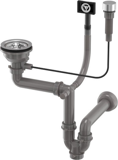 Alcadrain Grey Sink Siphon Size 42x26cm
