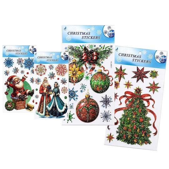 XMASfest Коледни Стикери за Прозорец 20x36 см 12 бр.