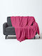 Sunshine Jacquard Two-Seater Sofa Throw Fuchsia