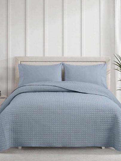 Sunshine Check Hotel King-Size Bedspread L250xW240cm Grey