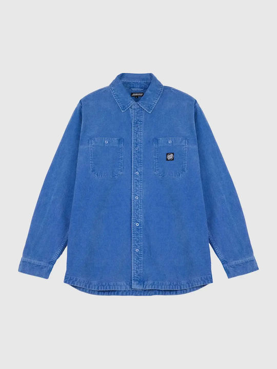 Long Sleeve Corduroy Shirt Sapphire
