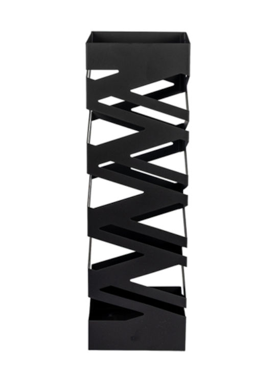 Eurolamp Метална Поставка за Чадъри Черна 15.5x15.5x49cm