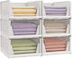 Songmics Plastic Clothes Organizer in White 66x53.5x43cm 6 Pieces
