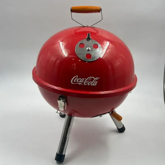 Karvounis Tragbarer Holzkohlegrill mit Deckel 41x41 cm