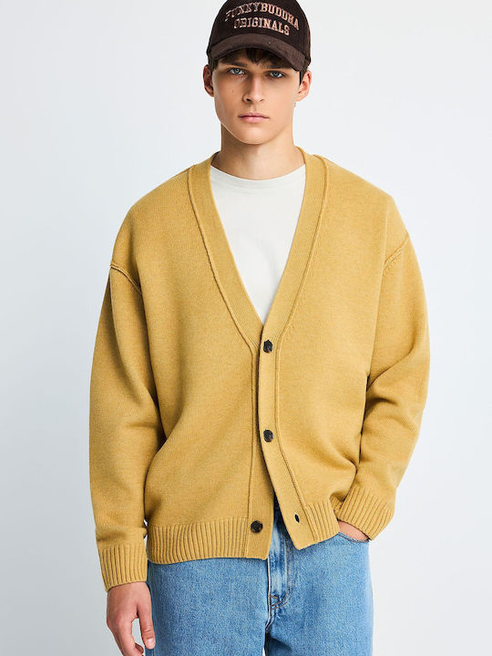 Funky Buddha Men’s Knitted Cardigan with Button...