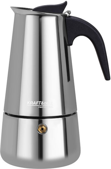 Kraft & Dele Ibric pentru espresso 6 cești din inox argintiu
