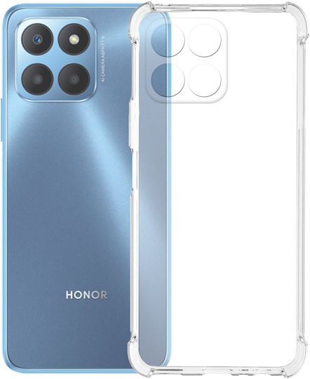Husă Antișoc Honor 70 Lite din Silicon Flexibil cu Colțuri Întărite și Protecție pentru Modulul Camerei, Gekko, Transparentă, Rezistentă la Căderi