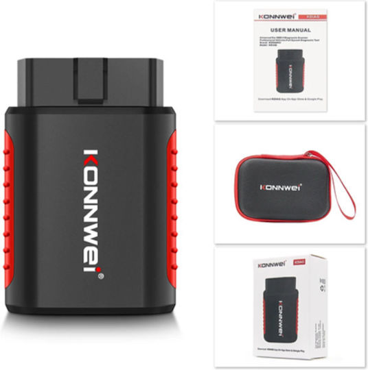 Konnwei Kdiag Διαγνωστικό Μηχανής Αυτοκινήτου Abs Srs Basic Bluetooth Obd 2