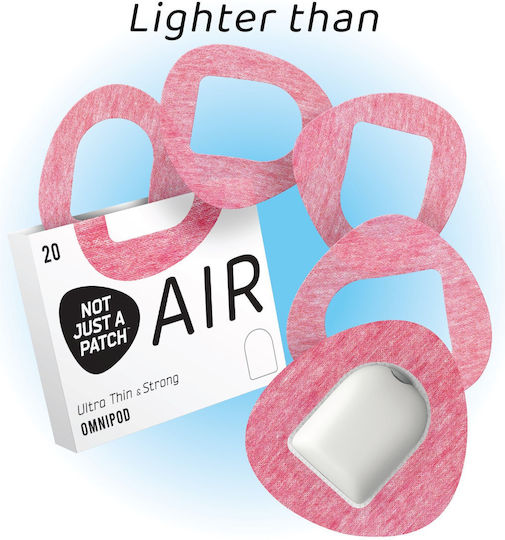 Not Just A Patch Air Cutout Waterproof Omnipod Adhesive Patch 20 Pieces – Pink