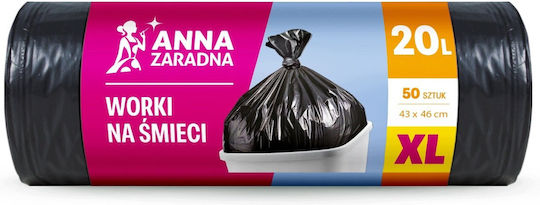 Trash Bags 20 L Capacity 46x43cm 50 Pieces Black