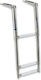3-Step Telescopic Ladder Stainless Steel 316 21 x 37–89 cm