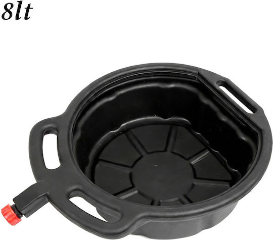 Car and Motorcycle Oil Change Container Manual Oil Can Capacity 8 Liters 49x12x38cm Black