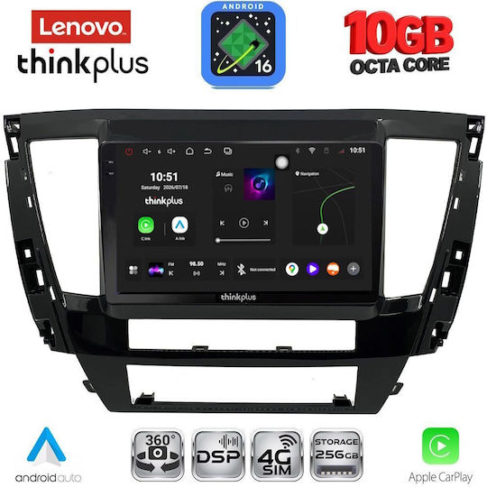 Lenovo Auto-Audiosystem für Mitsubishi Pajero BMW X2 / X6 2020–2026 (Bluetooth/USB/WiFi/GPS/Apple CarPlay/Android Auto) mit 9-Zoll-Touchscreen