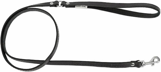 Barry King Λουρί/Οδηγός Σκύλου Δερμάτινο σε Μαύρο χρώμα 1.2m x 12mm