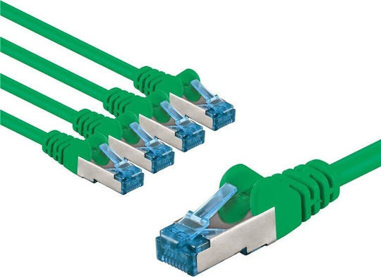Goobay S/FTP Кат. 6 (Gigabit) Ethernet Мрежов Кабел 2 m Зелен 5 бр.