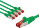 Goobay S/FTP Кат. 6 (Gigabit) Ethernet Мрежов Кабел 2 m Зелен 5 бр.