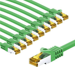 Goobay 69756 S/FTP Cat.6a Καλώδιο Ethernet 1m Πράσινο 10τμχ